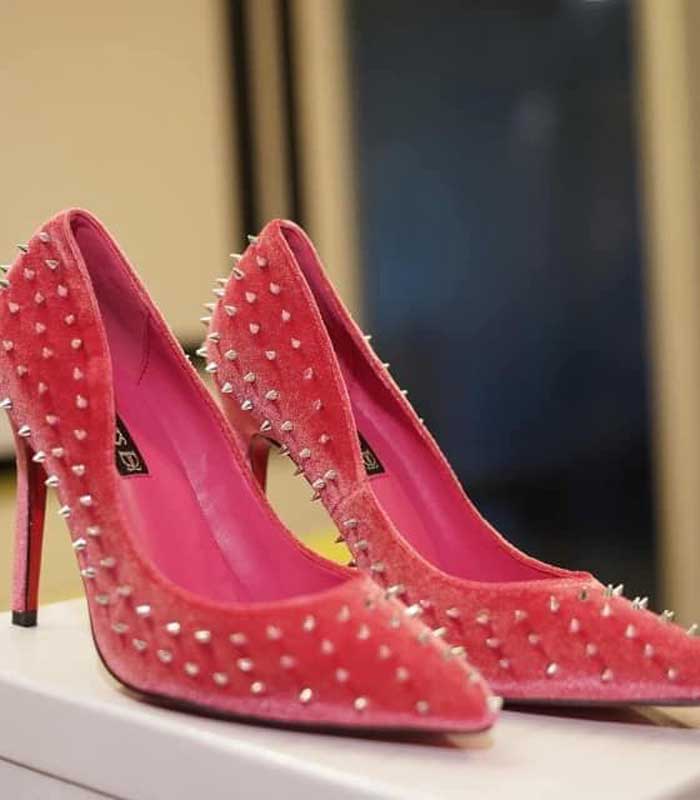 Blush clearance studded heels